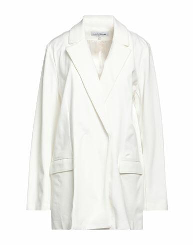 European Culture Woman Blazer Off white Viscose, Polyamide, Elastane, Cotton Cover