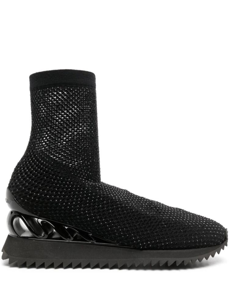 Le Silla Gilda crystal-embellished high-top sneakers - Black Cover