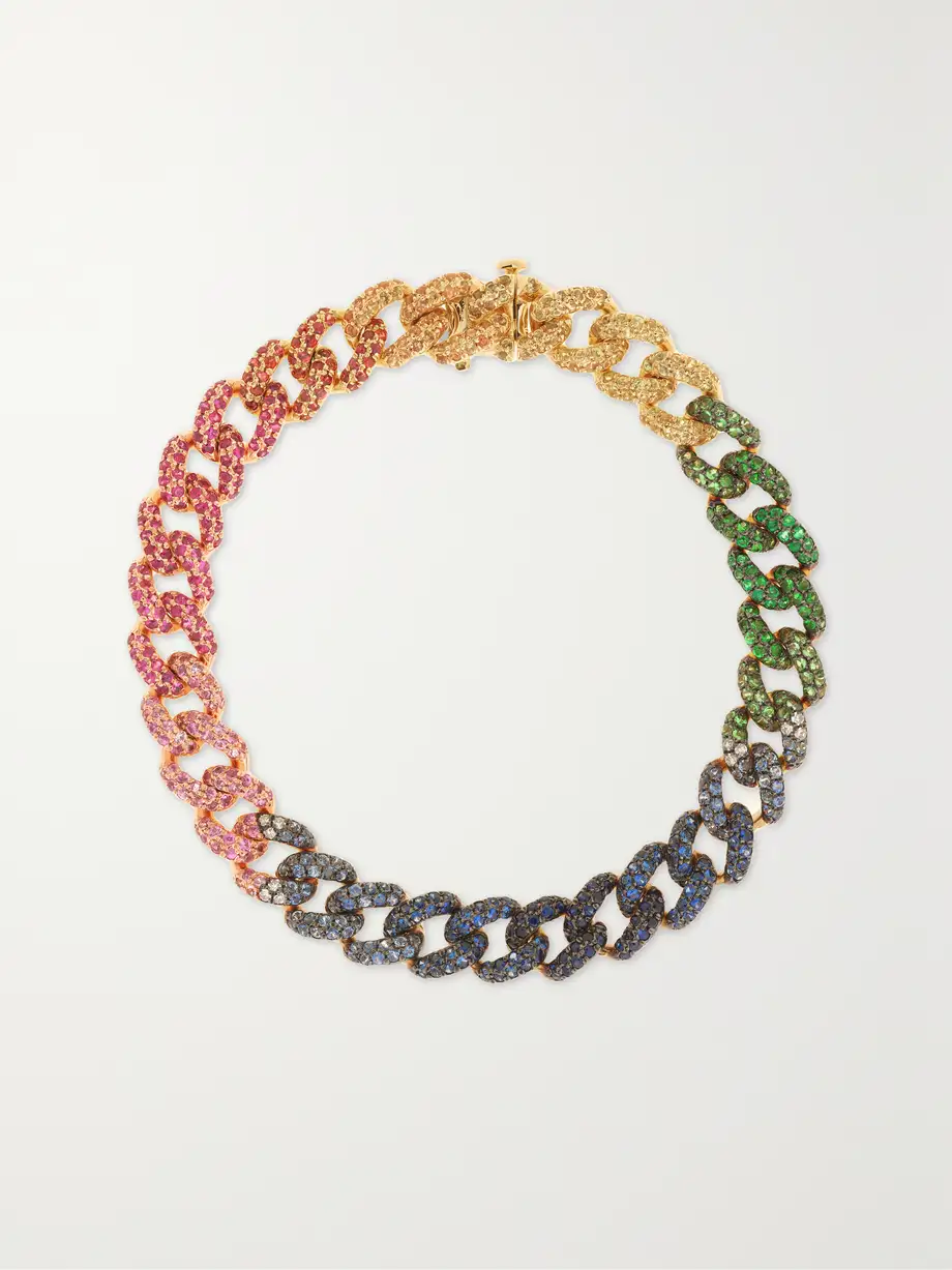 SHAY - Rainbow 18-karat Gold, Sapphire And Diamond Bracelet - One size Cover