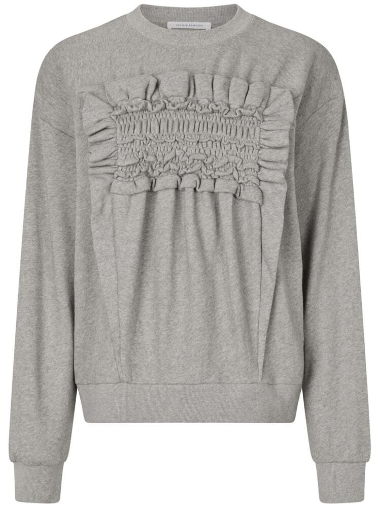 Cecilie Bahnsen Ollie ruffled detailed sweatshirt - Grey Cover