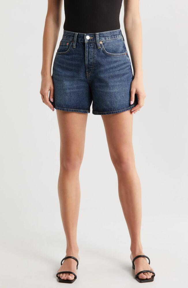 Re/Done Denim Shorts in Whiskey Indigo Cover