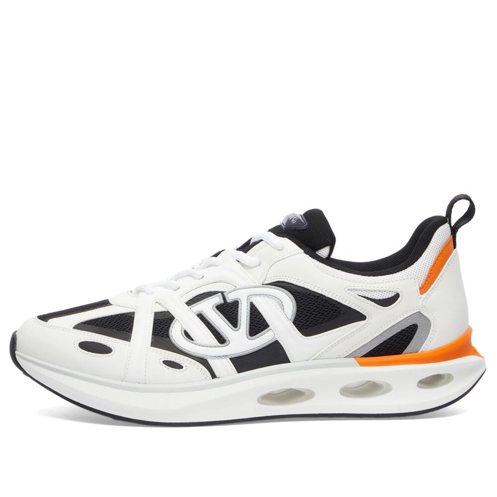 Valentino Men's Easyjog Sneaker in White/Orange Cover