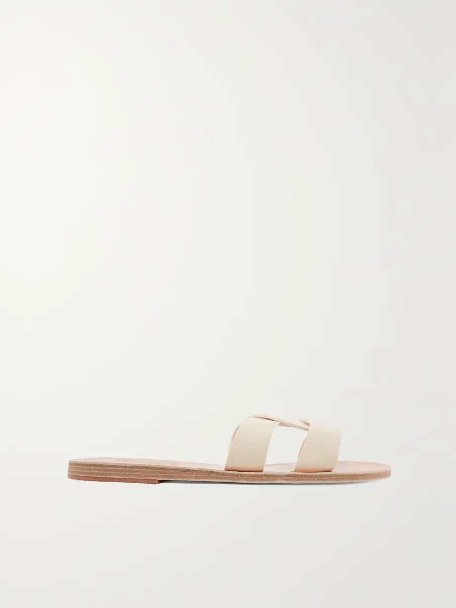 Ancient Greek Sandals - Desmos Cutout Leather Slides - Off-white Cover