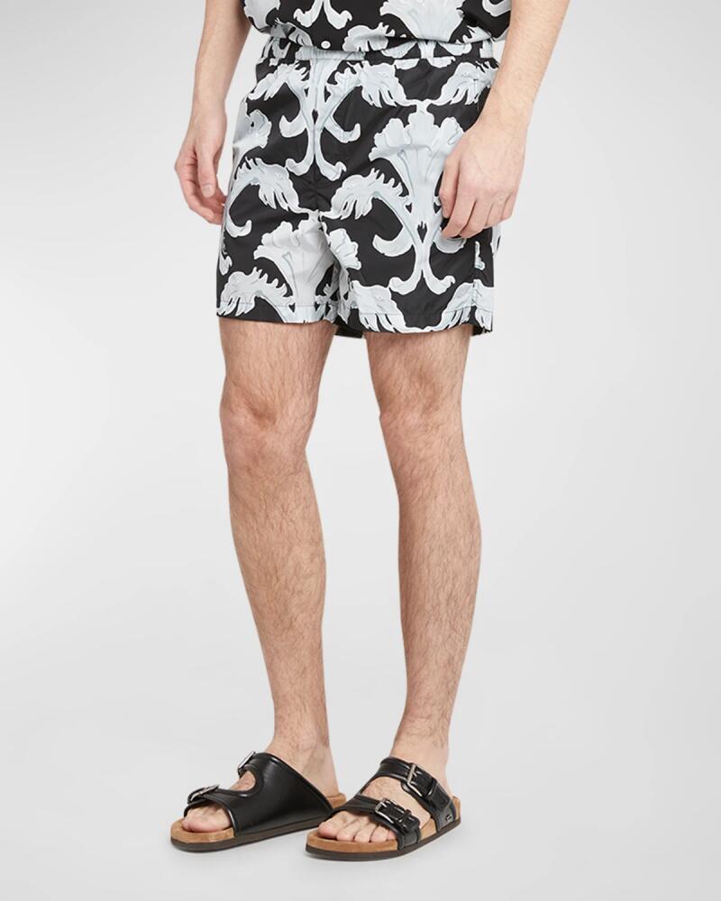 Valentino Men's Baroque-Print Swim Shorts Cover