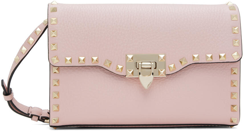 Valentino Garavani Pink Small Rockstud Crossbody Bag Cover