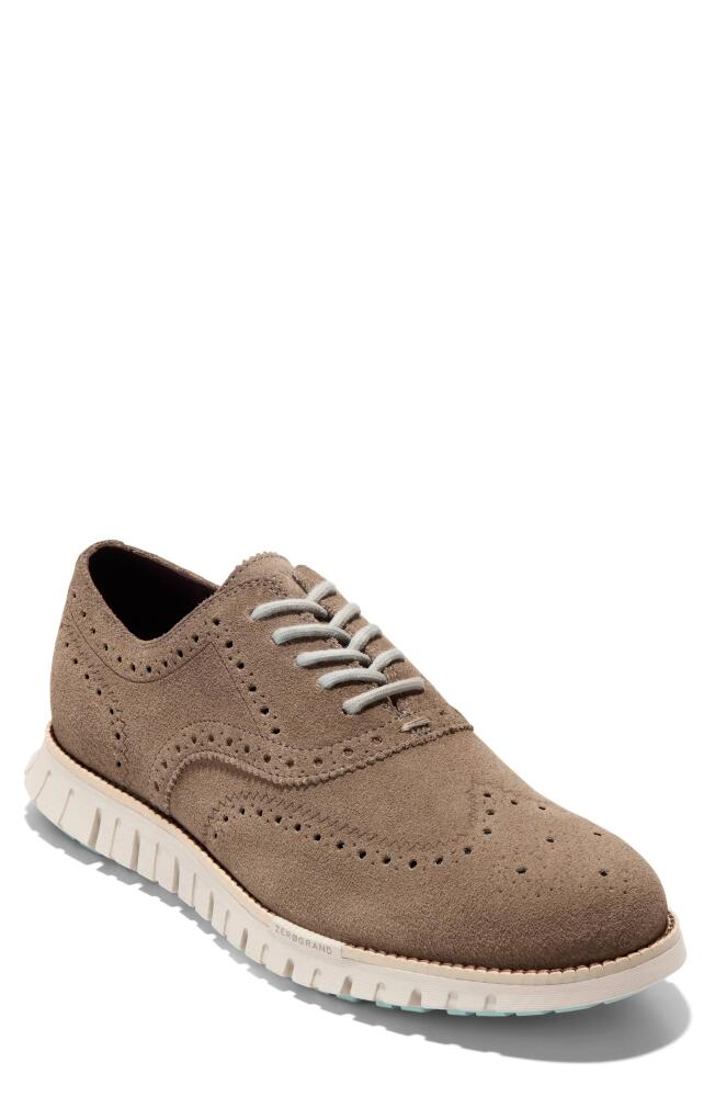 Cole Haan ZeroGrand Remastered Wingtip Derby in Ch Truffle/Silver Lining Cover