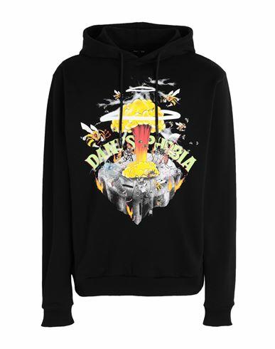 Phobia Archive Hoodie With Insects Phobia Print Man Sweatshirt Black Cotton Cover