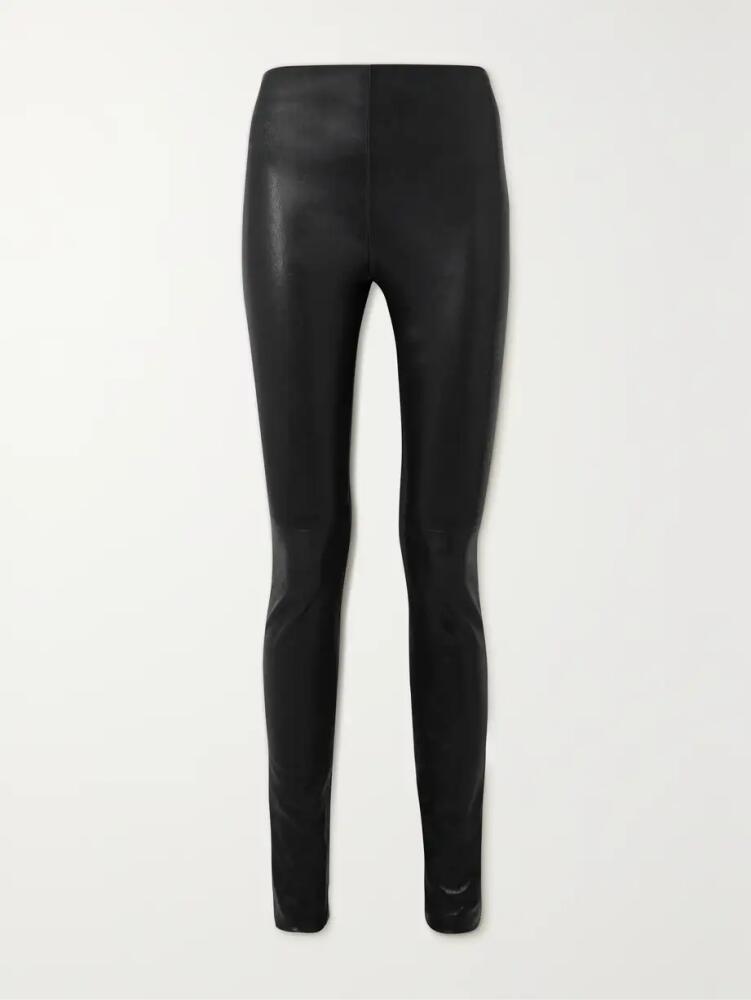 Ann Demeulemeester - Florence Leather Leggings - Black Cover