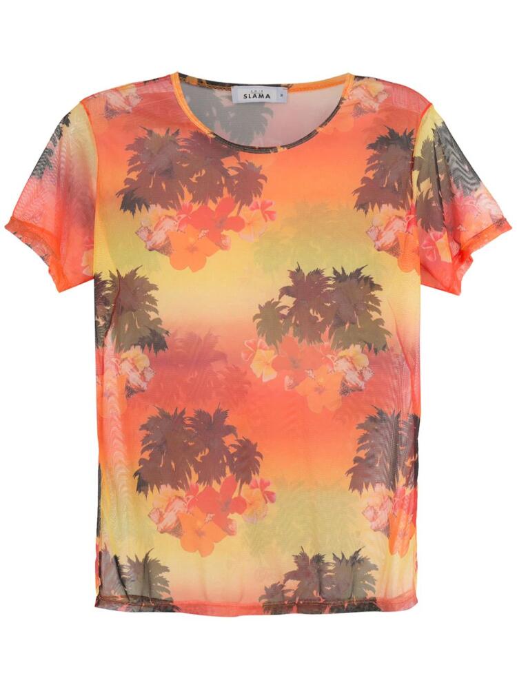 Amir Slama printed T-shirt - Orange Cover