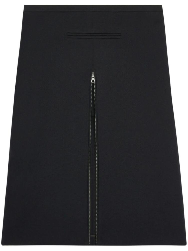 Courrèges zip-detail twill midi skirt - Black Cover