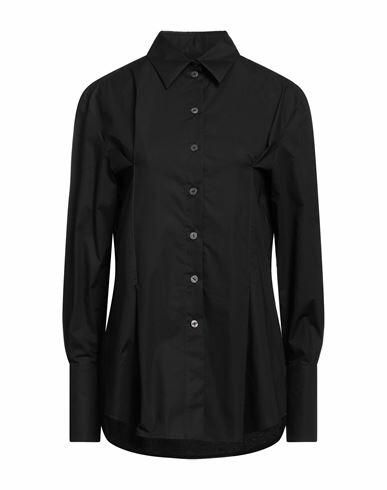 Bcbgmaxazria Woman Shirt Black Cotton, Elastane Cover