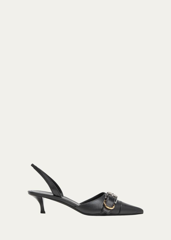 Givenchy Voyou Leather Buckle Slingback Pumps Cover