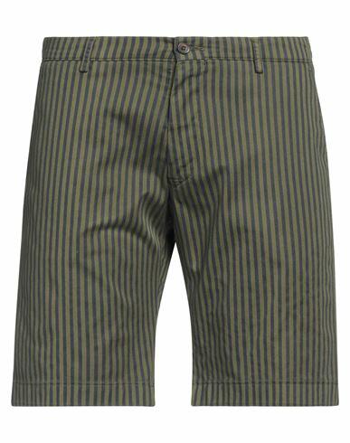 Berwich Man Shorts & Bermuda Shorts Military green Cotton, Elastane Cover