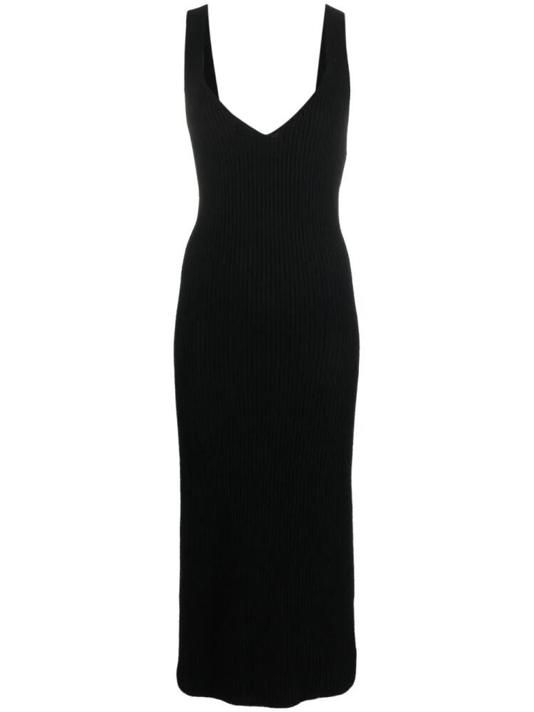 Incentive! Cashmere ribbed-knit cashmere dress - Black Cover