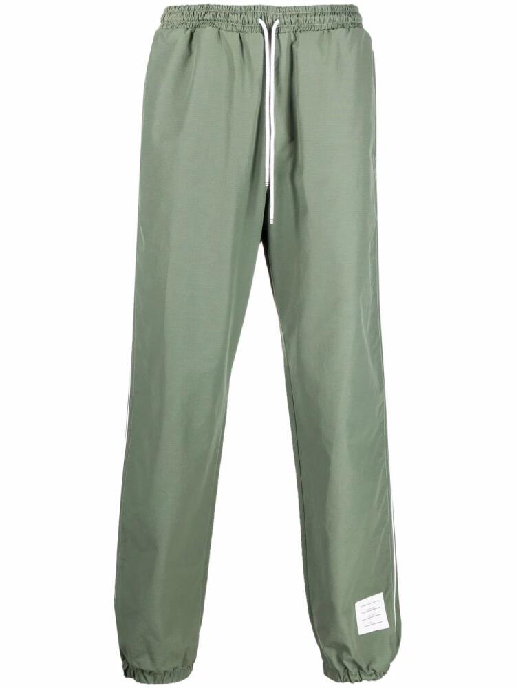 Thom Browne logo-patch track pants - Green Cover