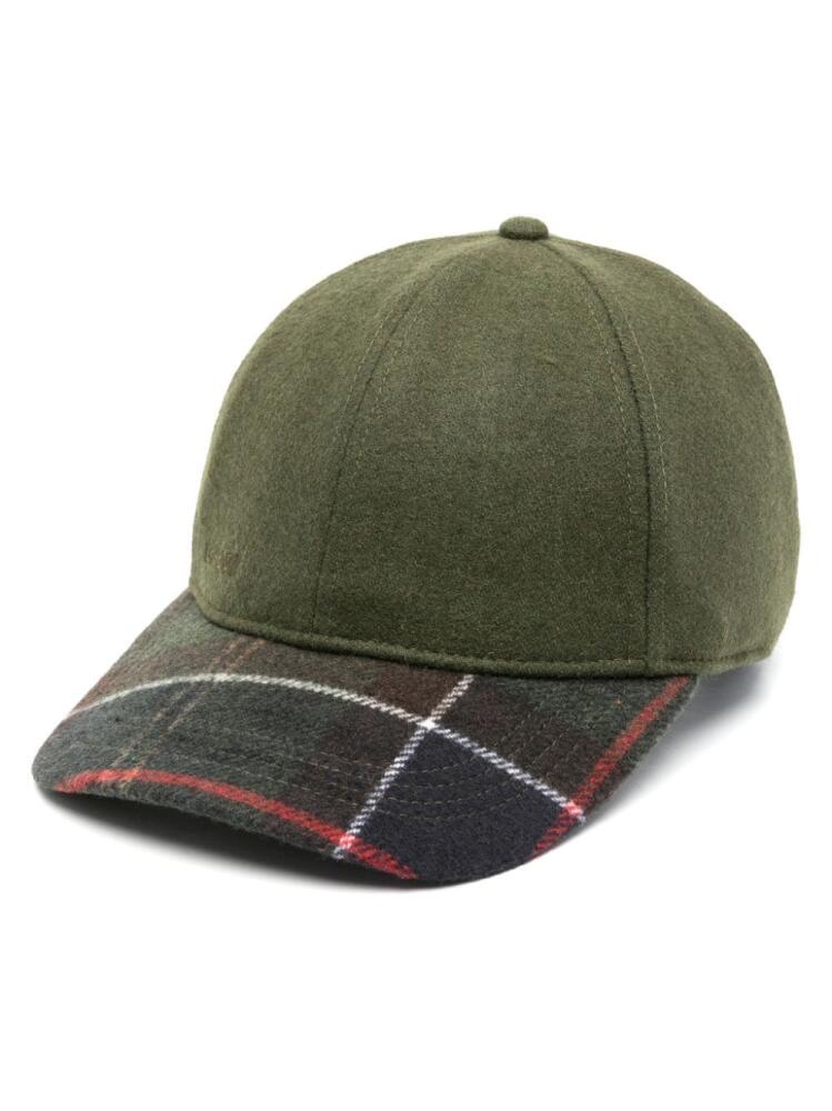 Barbour plaid-check pattern baseball cap - Green Cover