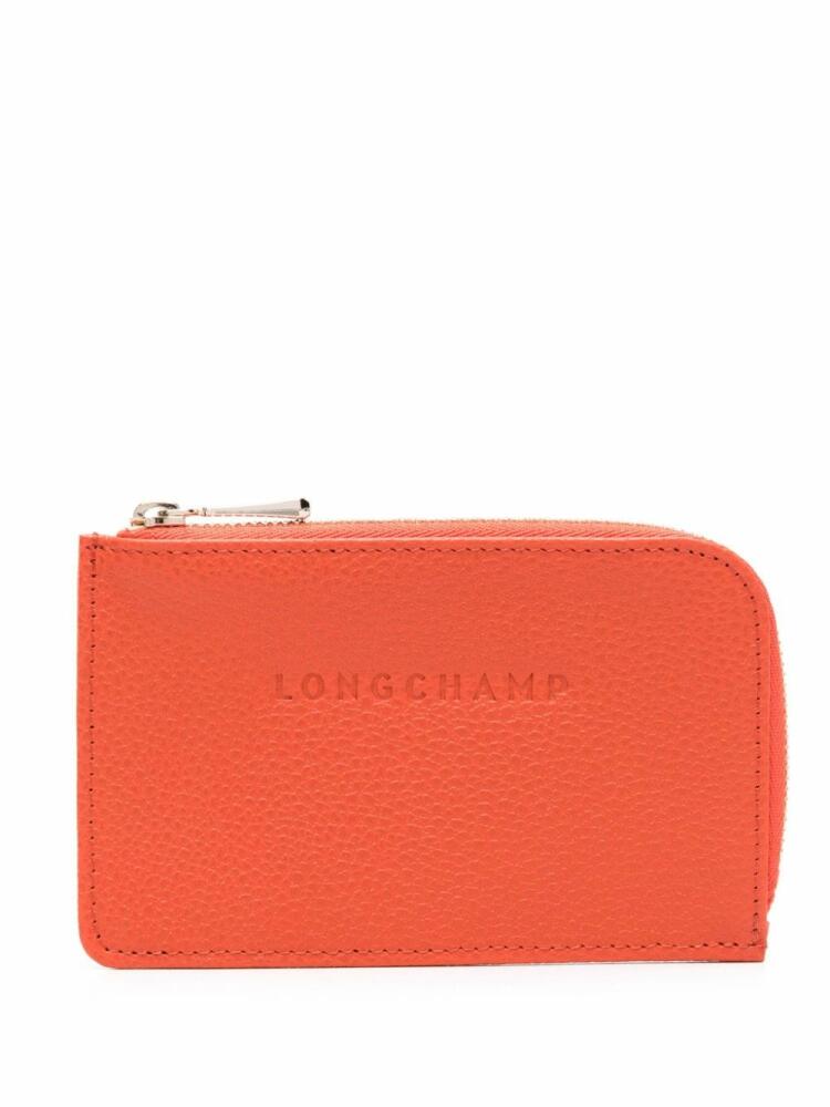 Longchamp Le Foulonné leather cardholder - Orange Cover