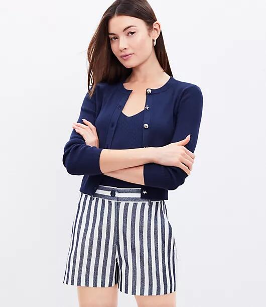 Loft Riviera Shorts in Striped Texture Cover