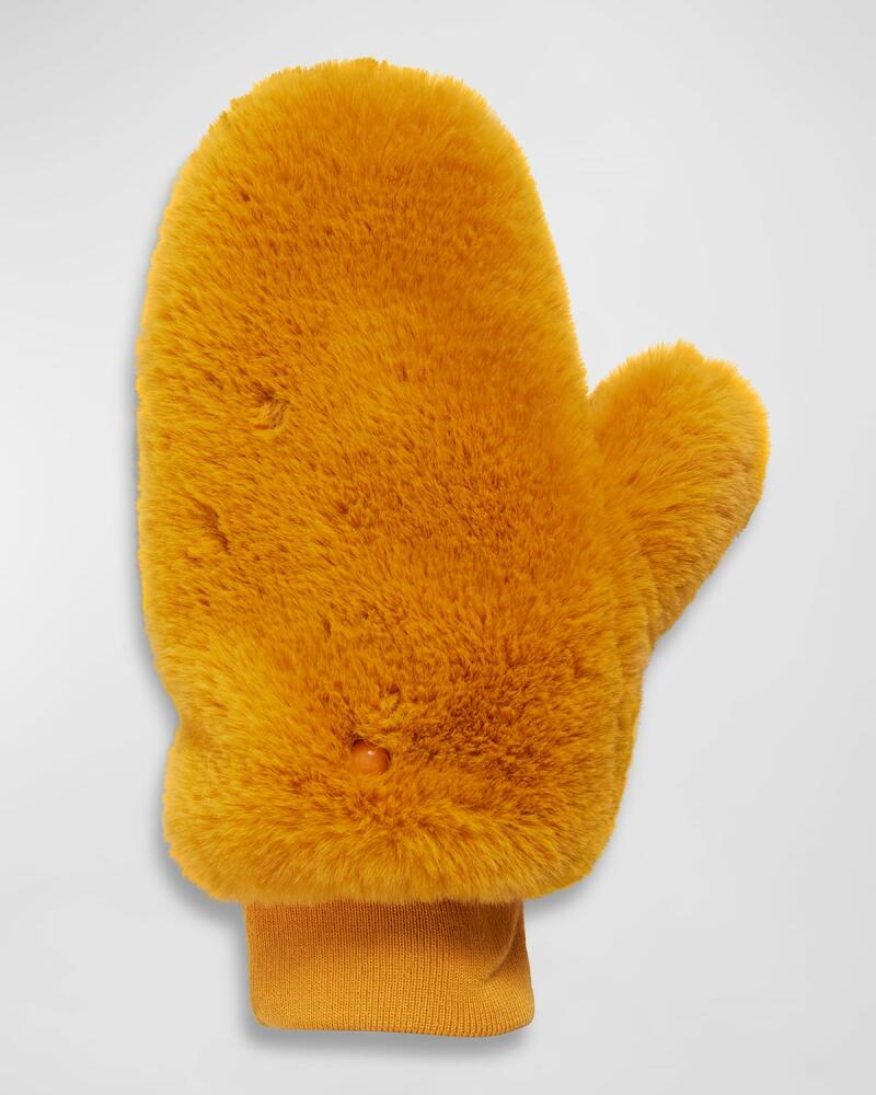 Fabulous Furs Le Mink Faux Fur Mittens Cover