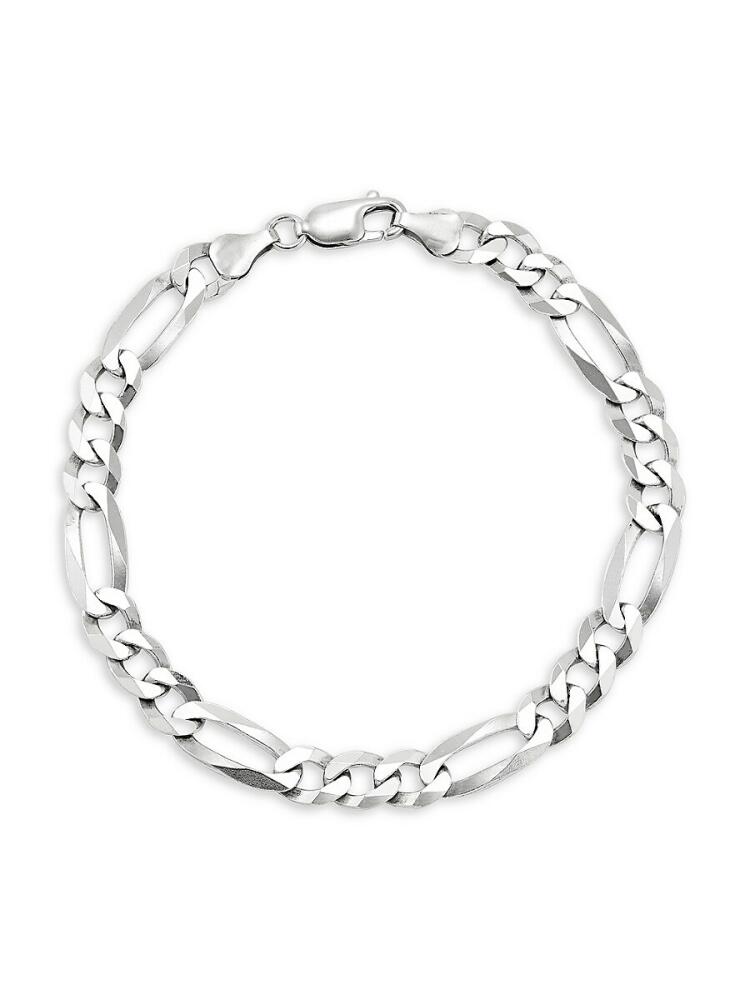 Saks Fifth Avenue Made in Italy Men's Sterling Silver Figaro Chain Bracelet Cover