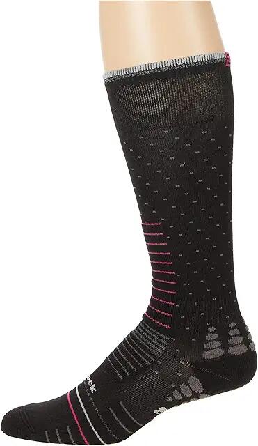 Eurosock Ski Light Silver (Dots Black) Women's Crew Cut Socks Shoes Cover