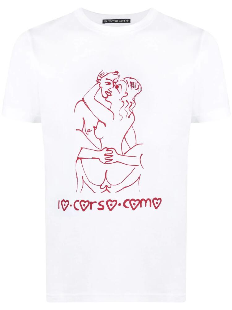 10 CORSO COMO graphic print short-sleeved T-shirt - White Cover