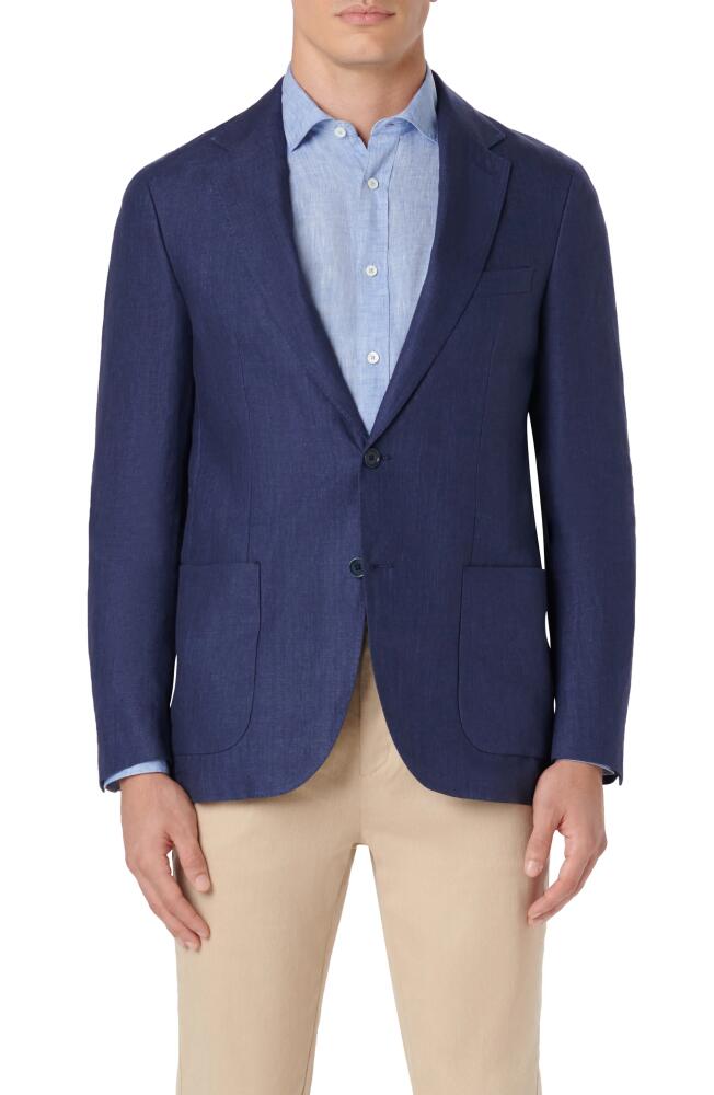 Bugatchi Linen Blazer in Navy Cover