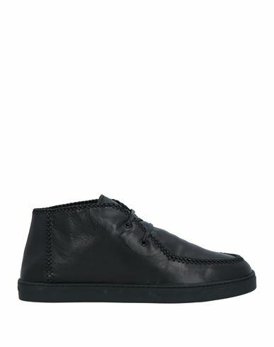 Giorgio Armani Man Ankle boots Black Lambskin, Shearling Cover