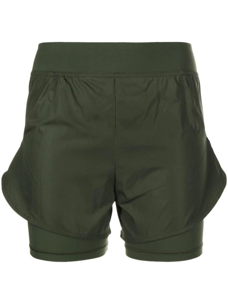 Jil Sander khaki layered shorts - Green Cover