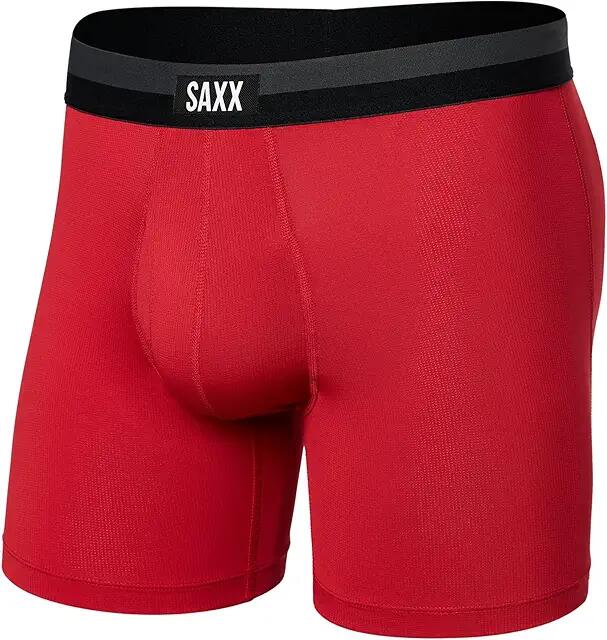 SAXX UNDERWEAR Sport Mesh Boxer Brief Fly (Sunset Red) Men's Underwear Cover