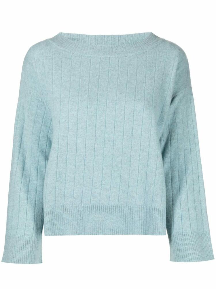 Pringle of Scotland ribbed wide-neck jumper - Blue Cover