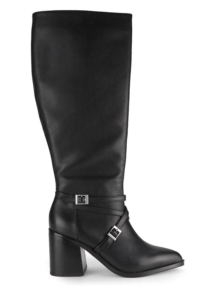 Charles David Women's Jacoby Leather Knee High Boots - Black Cover