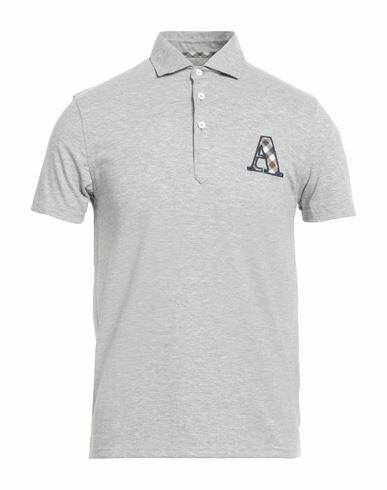 Aquascutum Man Polo shirt Light grey Cotton, Elastane Cover