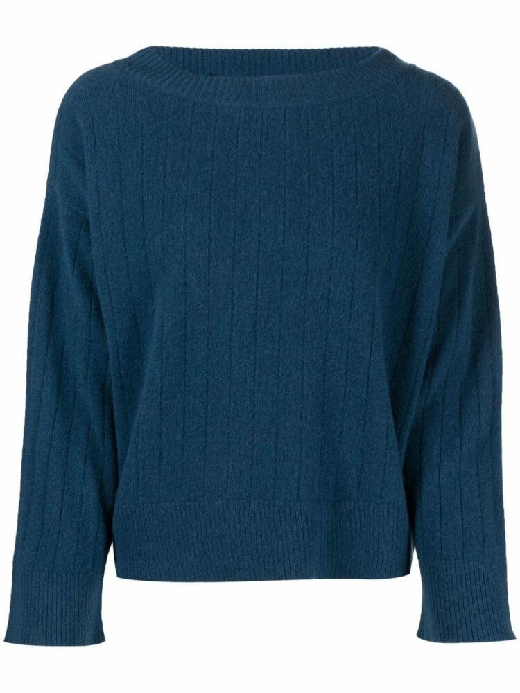 Pringle of Scotland ribbed wide-neck jumper - Blue Cover