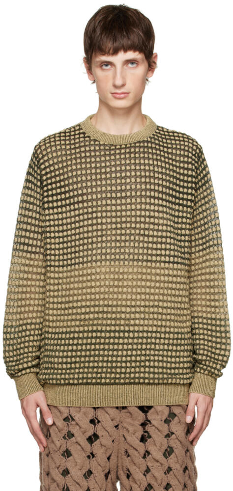 Isa Boulder Green & Beige Gradient Dot Sweater Cover