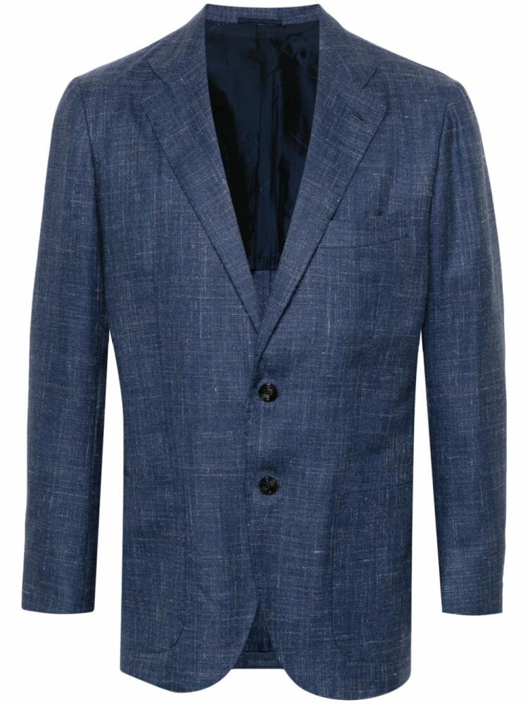 Kiton single-breasted blazer - Blue Cover