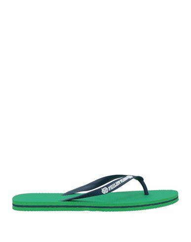 Philipp Plein Man Thong sandal Midnight blue Plastic Cover