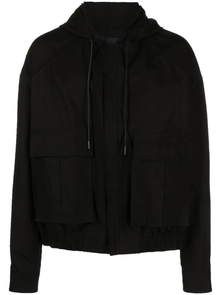 Juun.J drawstring hooded jacket - Black Cover