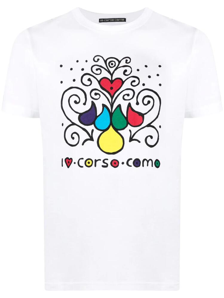 10 CORSO COMO graphic print short-sleeved T-shirt - White Cover