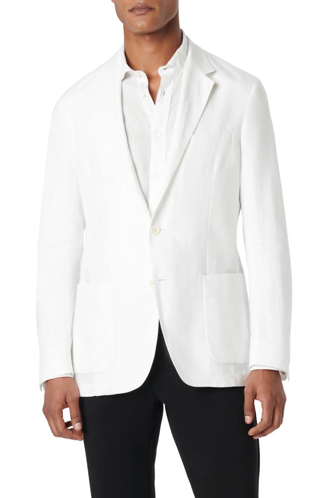 Bugatchi Linen Blazer in Chalk Cover