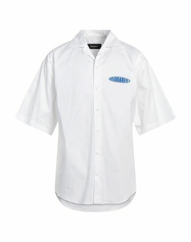 Dsquared2 Man Shirt White Cotton, Elastane Cover