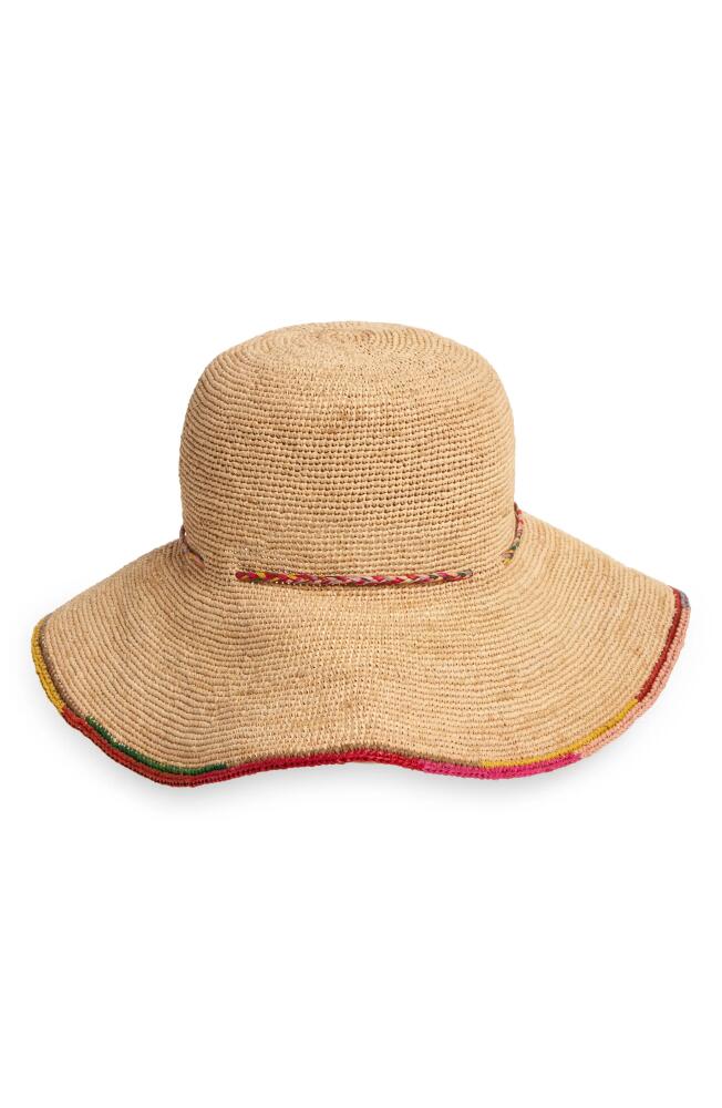 Missoni Braided Trim Crocheted Raffia Sun Hat in Natural Cover