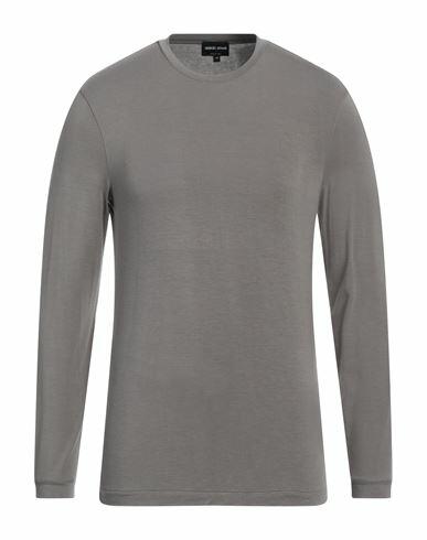 Giorgio Armani Man T-shirt Grey Viscose, Elastane Cover