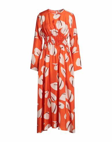 Alysi Woman Midi dress Orange Silk Cover