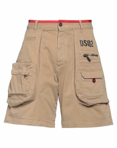 Dsquared2 Man Shorts & Bermuda Shorts Beige Cotton, Elastane, Polyester Cover