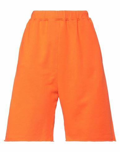 Aries Woman Shorts & Bermuda Shorts Orange Cotton Cover