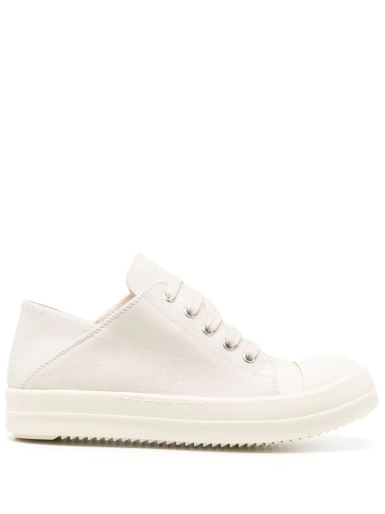 Rick Owens DRKSHDW lace-up canvas sneakers - Neutrals Cover