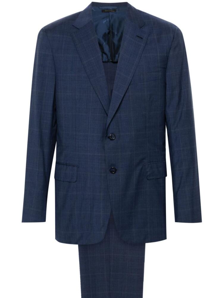 Brioni checked single-breasted suit - Blue Cover