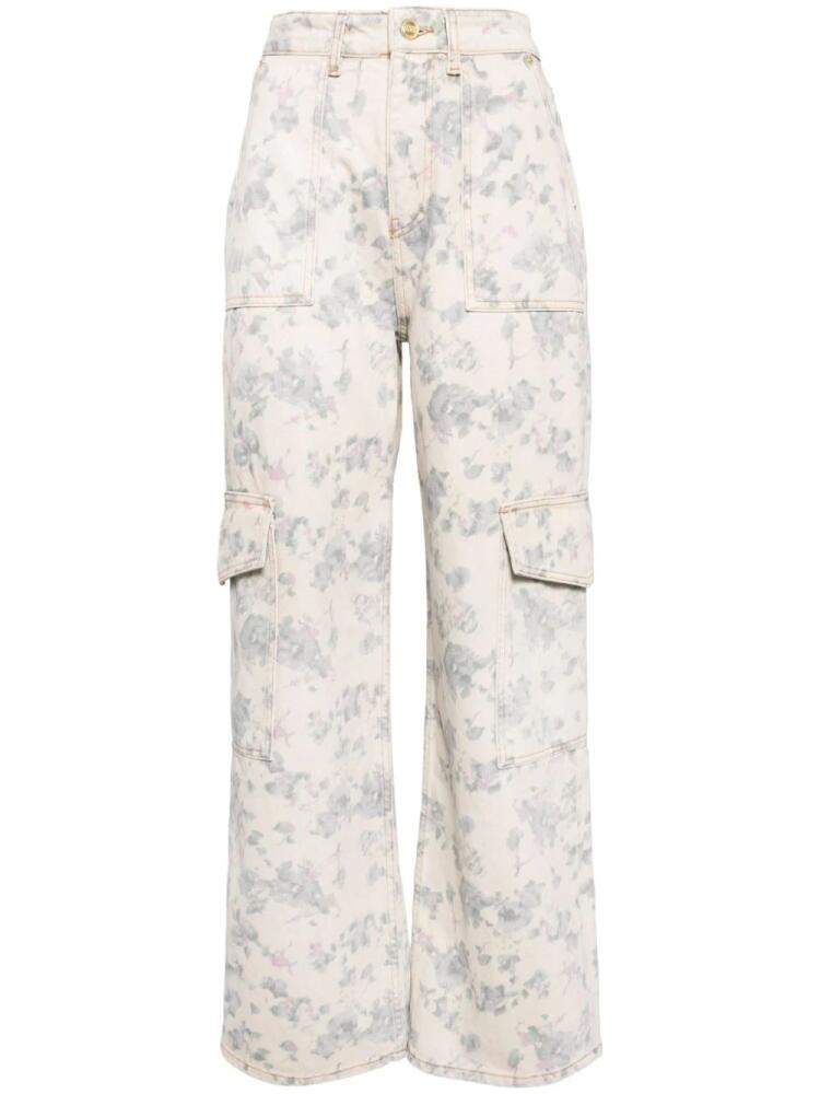 GANNI Floral Printed Angi jeans - Neutrals Cover