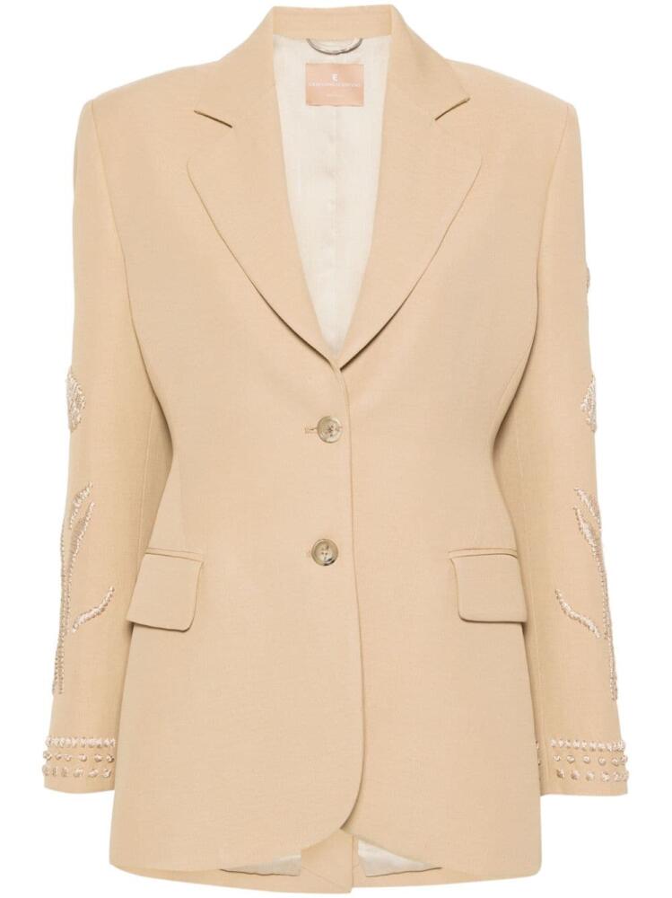 Ermanno Scervino single-breasted embroidered blazer - Neutrals Cover